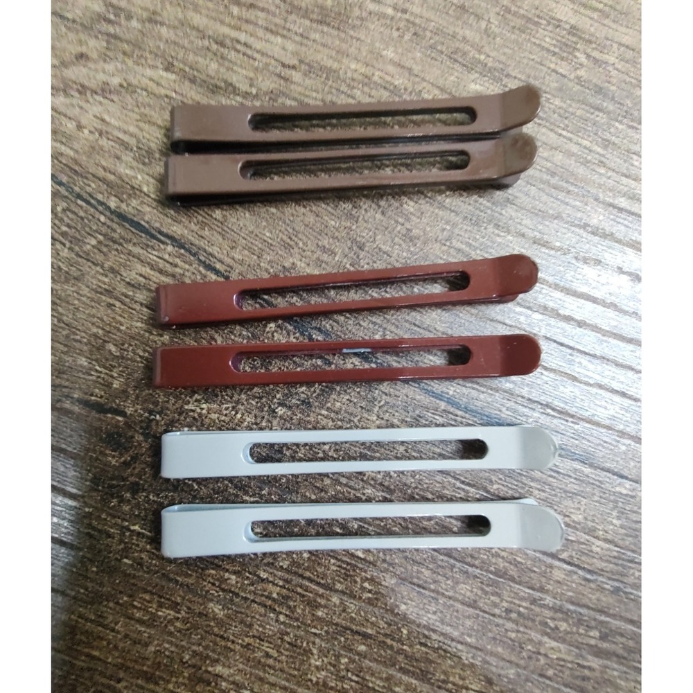 6-Piece Hair Accessories Lot Metal Bobby Pins Brown Taupe Z22